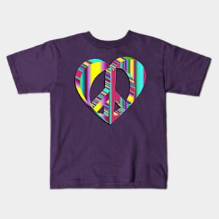 Electric Love Psychedelic Heart Kids T-Shirt